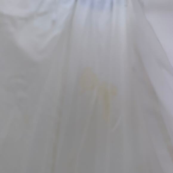 Vintage 70s Blue White Swiss Dot Ruffle One Shoulder Prom Dress Southern Belle - Picture 6 of 7